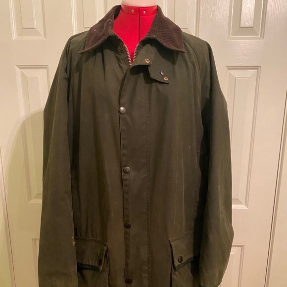 Classic Men's Barbour "Mark Phillips" Wax Jacket - Sage - Size Large